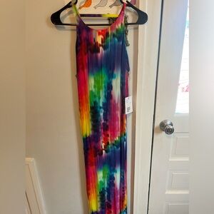 & other stories Rainbow Tie-dye Maxi Dress Size 6